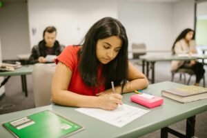 Students taking psychometrics test