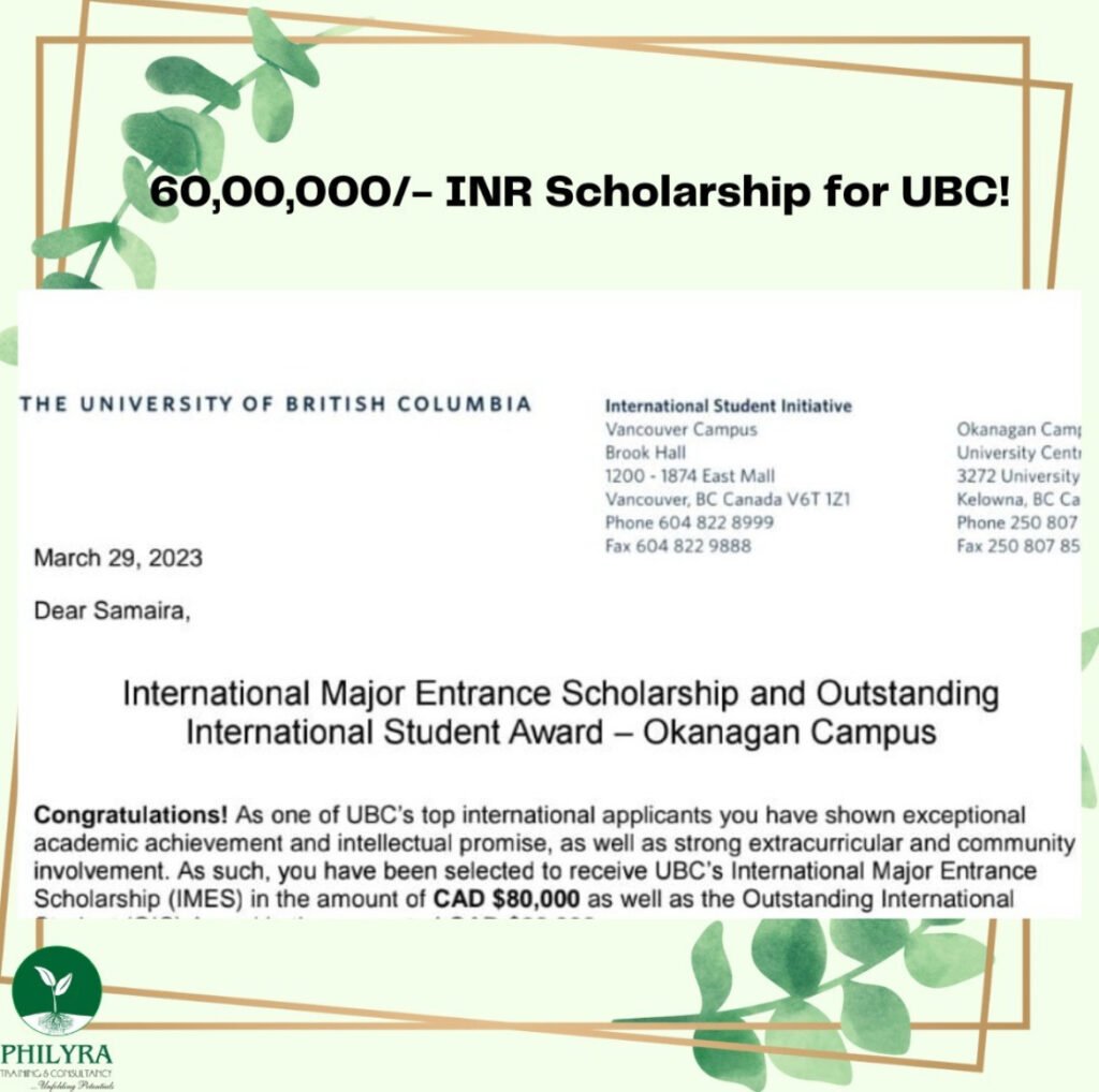 Success story of scholarship for overseas study